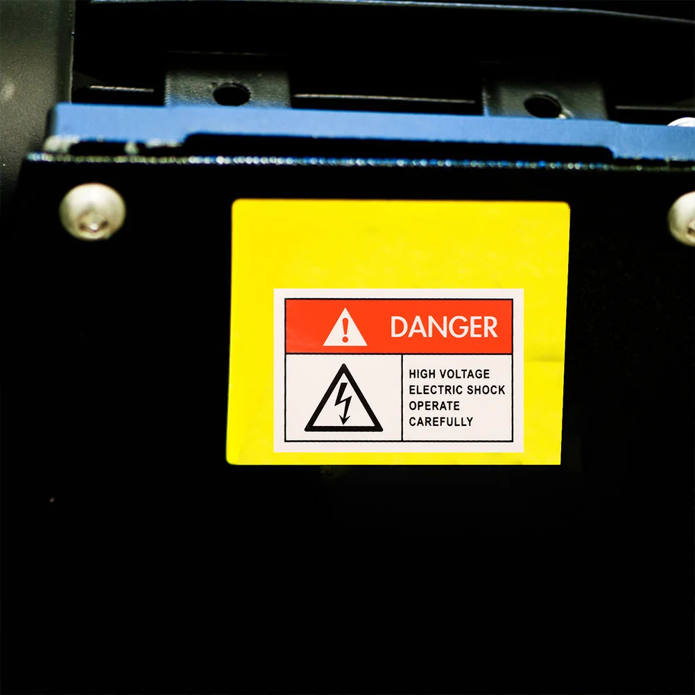 8 Pcs Anti-electric Shock Label Caution Sign Warning Stickers Electrical Panel Labels Shocks for Danger Synthetic Paper Decal