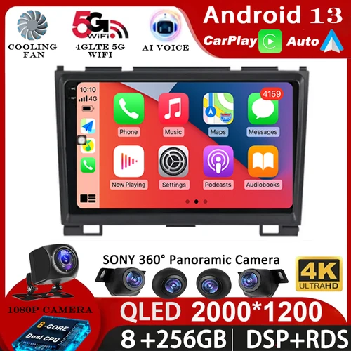 Imagen 1 del producto Autorradio con GPS para coche, reproductor Multimedia con Android 13, Carplay inalámbrico, para Great Wall, Haval, Hover H3, H5, 2010-2016