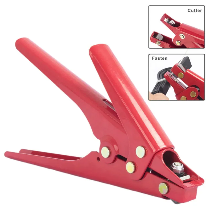 1Pc 2.4-9mm Cable Tie Pliers Portable Plastic Nylon Cable Tie Gun Adjustable Tension Quickly Tightening Cutting Tool Hand Tools