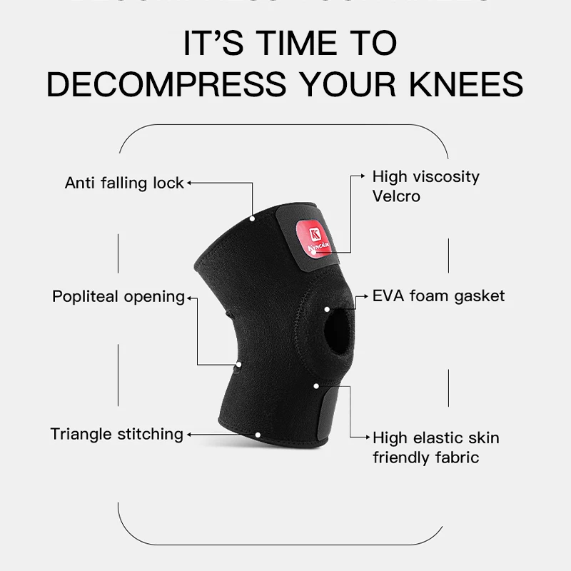 Kyncilor Breathable Hollow Knee Pads Protector EVA Sponge Knee Brace Hiking Running Basketball Knee Support Knee Support