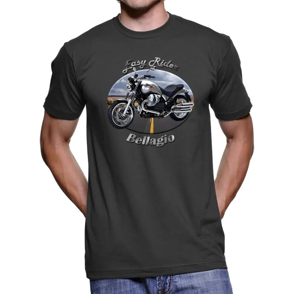 Fashion Hot Sale Motorcycle Moto Bellagio Easy Rider Men'S Dark T-Shirt Tee Shirt Custom Aldult Teen Unisex