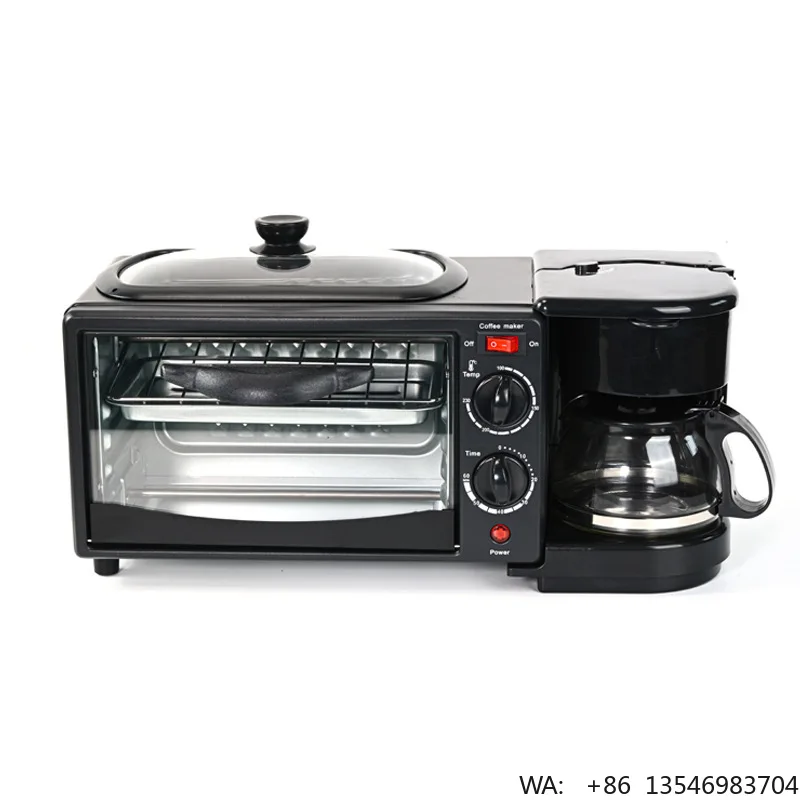 110V/220V Household Multifunctional Breakfast Machine Duoshi Stove Mini Oven Coffee Maker Frying Pan Electric Toaster Oven