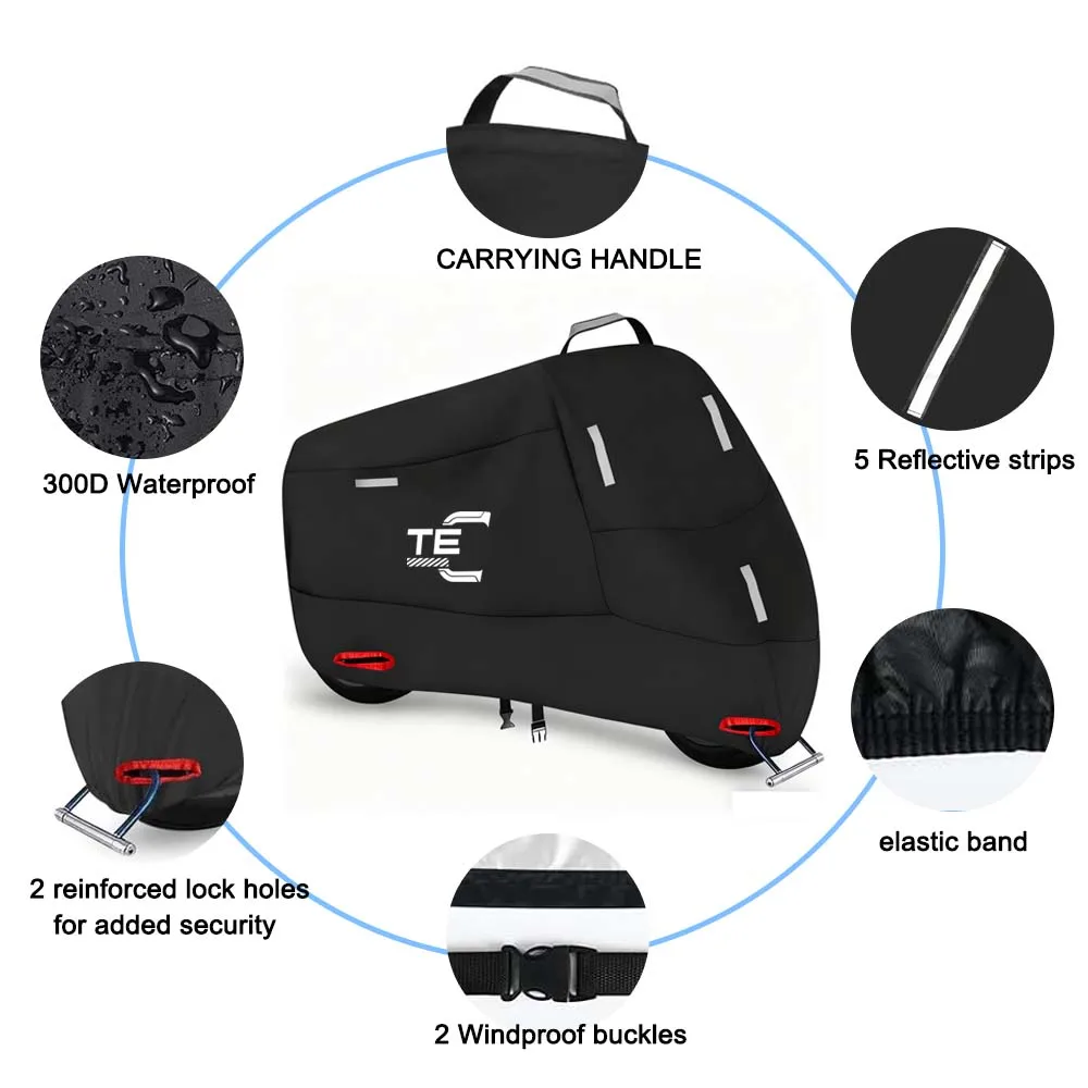 Motorcycle Cover 300D Oxford Waterproof Outdoor Indoor Protective Snow Dust UV Protection for Tenere 700 1200 Tenere700 Tenere12