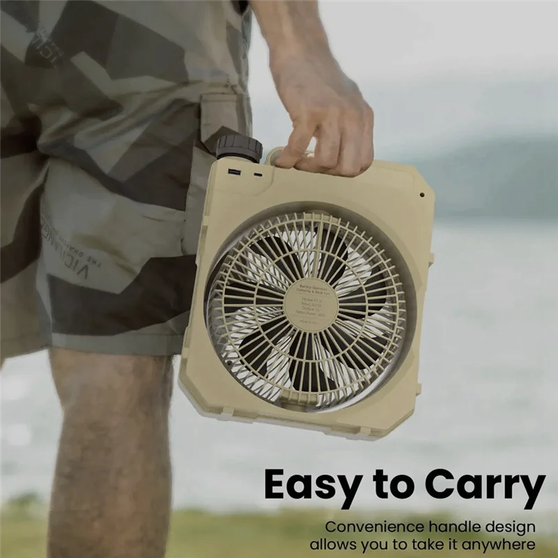 ABVJ-20000Mah ventilador de Camping circulador portátil de escritorio recargable ventilador eléctrico de techo inalámbrico al aire libre con iluminación LED