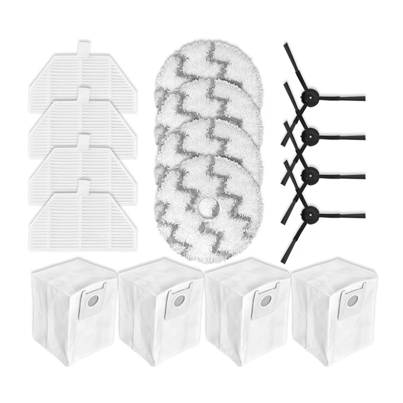 جهاز آلي لتنظيف الأتربة فرشاة جانبية فلتر Hepa ممسحة قماش كيس لجميع الغبار ملحقات لـ XCLEA H60