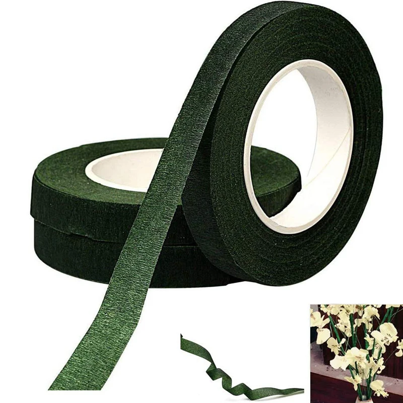 12 Stück Blumen band Florist Stiel Wrap grünes Band für Blumenstrauß Blumen und Handwerk machen