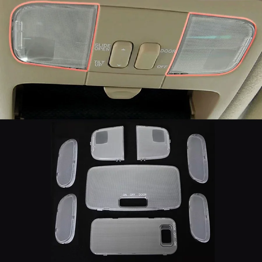 Wooeight 1Pc Clear Car Door Courtesy Lamp Lens Cap Interior Roof Reading Lamp Shell Cover For Toyota LC120 2002-2009 8126660090