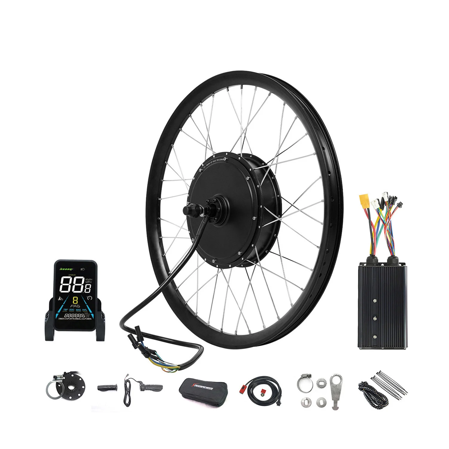 AliExpress okfeet ESOULBIKE Hub Motor Ebike kit 72V 3000W ebike conversion Kit 26-29 Inch 700C 3.0Tire Electric Bicycle Bike Conversion Kit