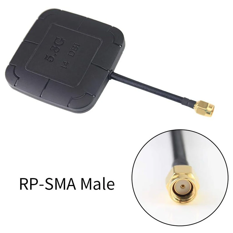 RC receiver component assembly 5.8G 14DBI high-gain flat mushroom-shaped helmet-mounted video (FPV) antenna