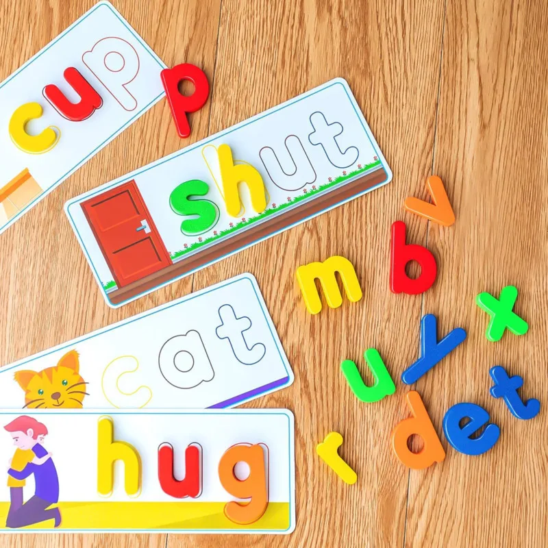 Montessori Learning 3D Animal Letter Puzzle Educational Toys Cards Colorful Wooden Puzzle Game Cognitive Children New