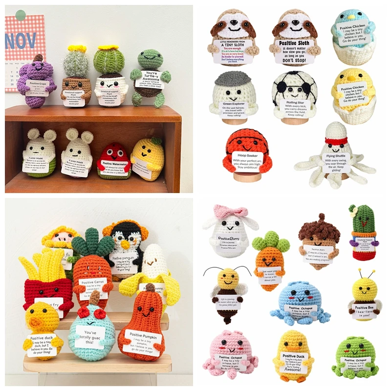 Accesorios de escritorio de tortuga de oso positivo, adorno de ganchillo, animales en maceta, accesorios interiores de oficina, accesorios Scrivania