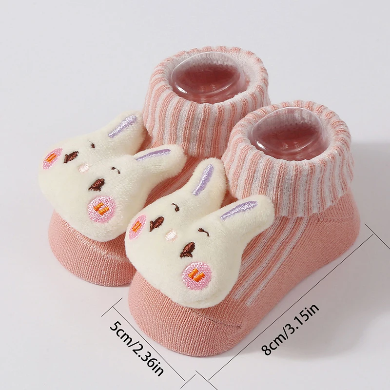 Cute Newborn 3D Cartoon Doll Socks Spring Autumn New Baby Soft Cotton Sock For Girls Boys White Infant Knitting Socks