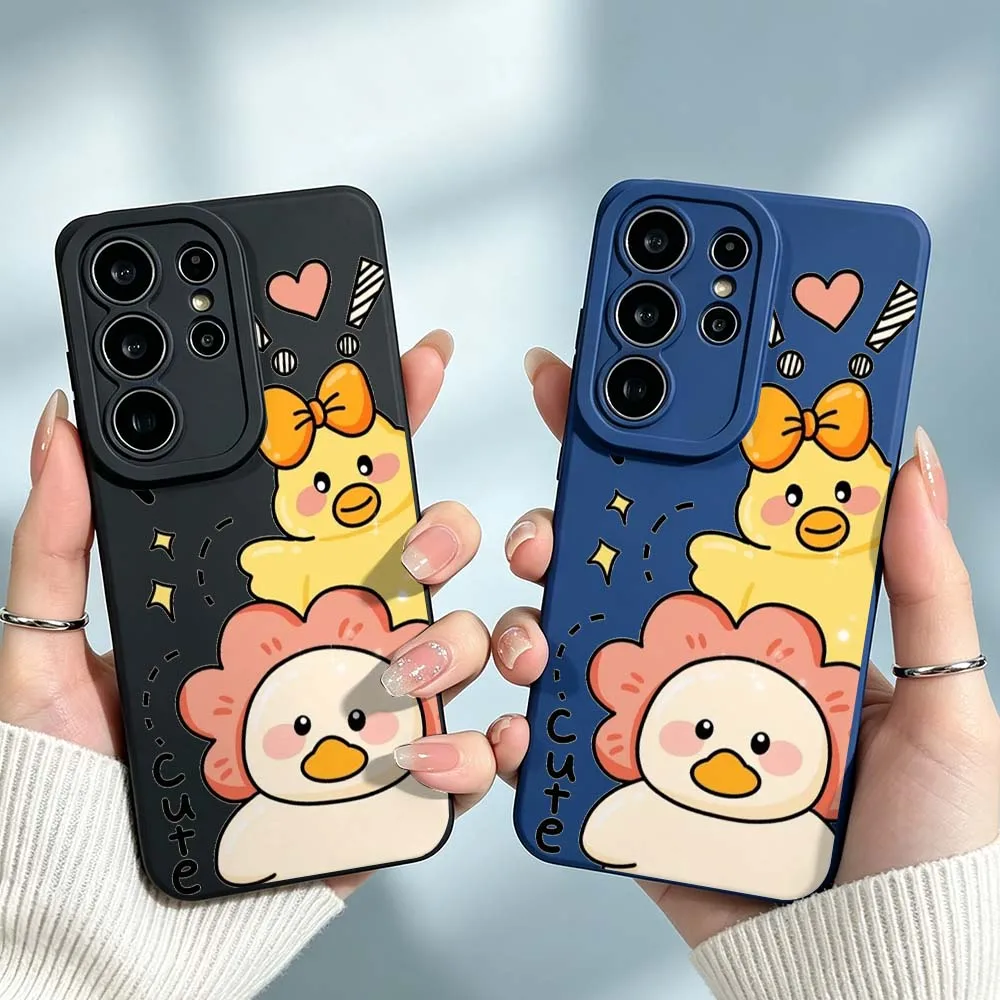 Cartoon Duck Chicken Nice For Samsung Galaxy S26 S25 S24 S23 S22 S21 A55 A54 A35 A15 Ultra FE Plus Phone Case Cover