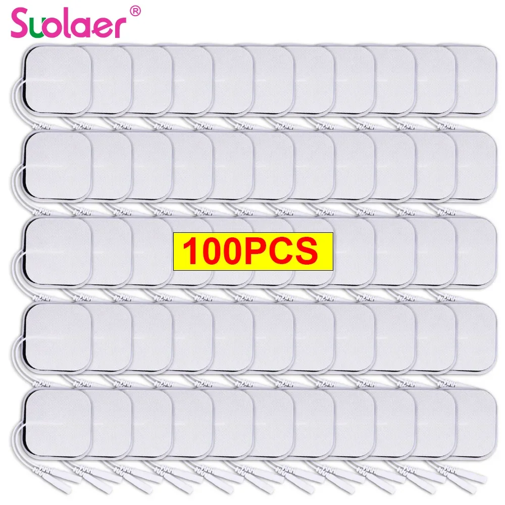 5x5cm 4x4cm Muscle Stimulator Electrode Pads Non-woven Fabric Self Adhesive Replacement Pads for Tens Digital massage Machine