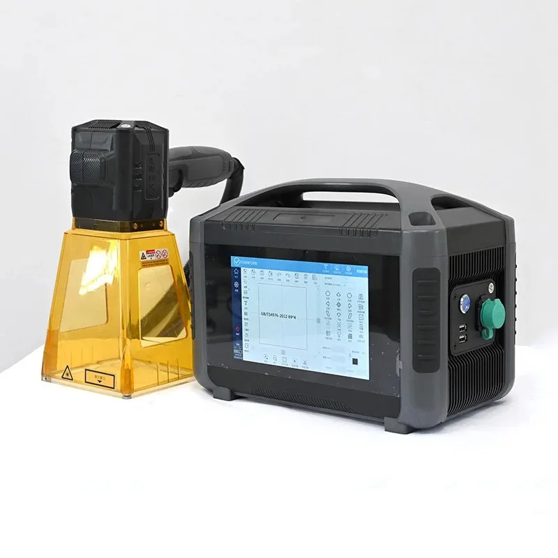 20W 30W Portable Handheld Fiber Laser Engraver Marking Machine for Date Logo Expiry Date Printing
