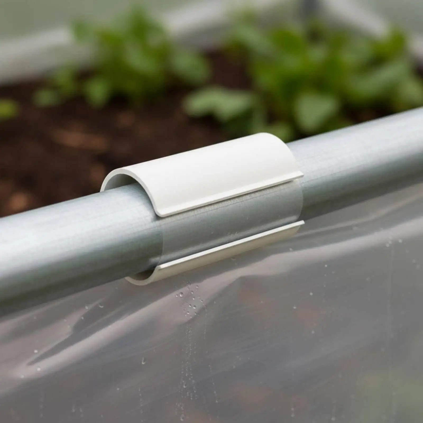 Pvc Greenhouse Clamp Flexible Tube Clip Plant Cover Holder Garden Netting Fastener for Greenhouse with Frame Kit