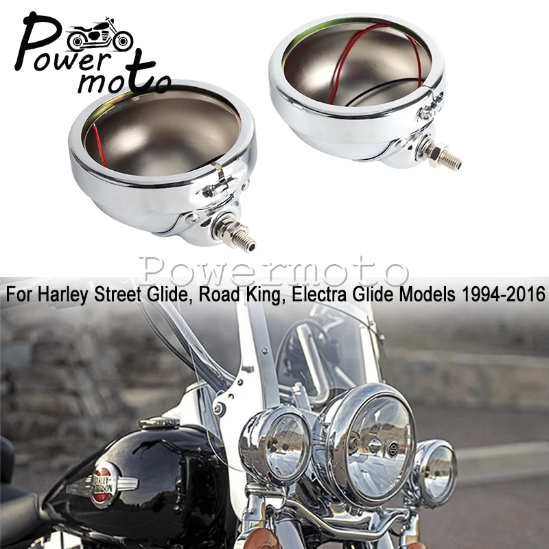 Motorcycle 4.5 Inch Steel Fog Light Housing Bracket For Harley Street Glide FLHX 06-16 Special FLHXS 14-16 Trike FLHXXX 2010-11