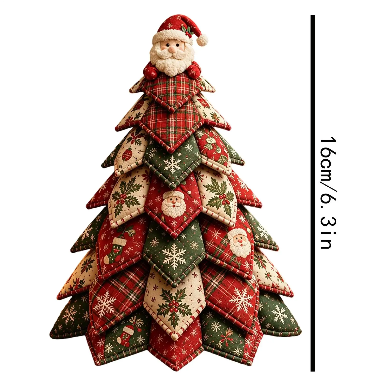 DIY Quilted Christmas Tree Kit 3D Layered Art Craft Sewing Set Quilting Kit For Home Room Mantel Shelf Table Workplace Display view 6