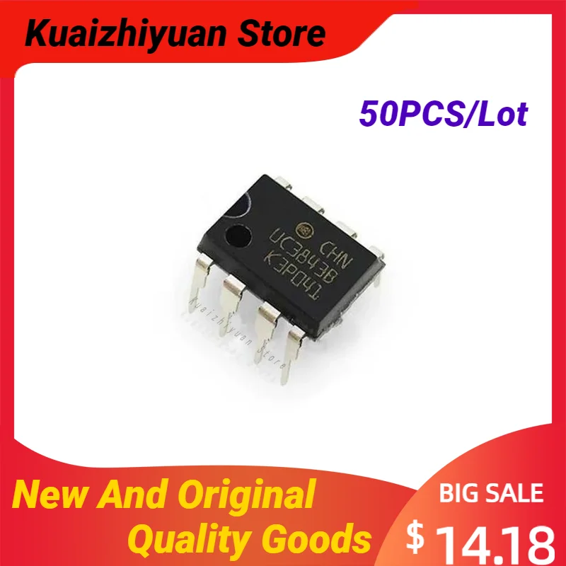 50PCS/Lot New And Original UC3843 DIP8 UC3843B UC3843BN DIP 3843 DIP-8 UC3843BD SOP-8 IC Chipset Quality Goods