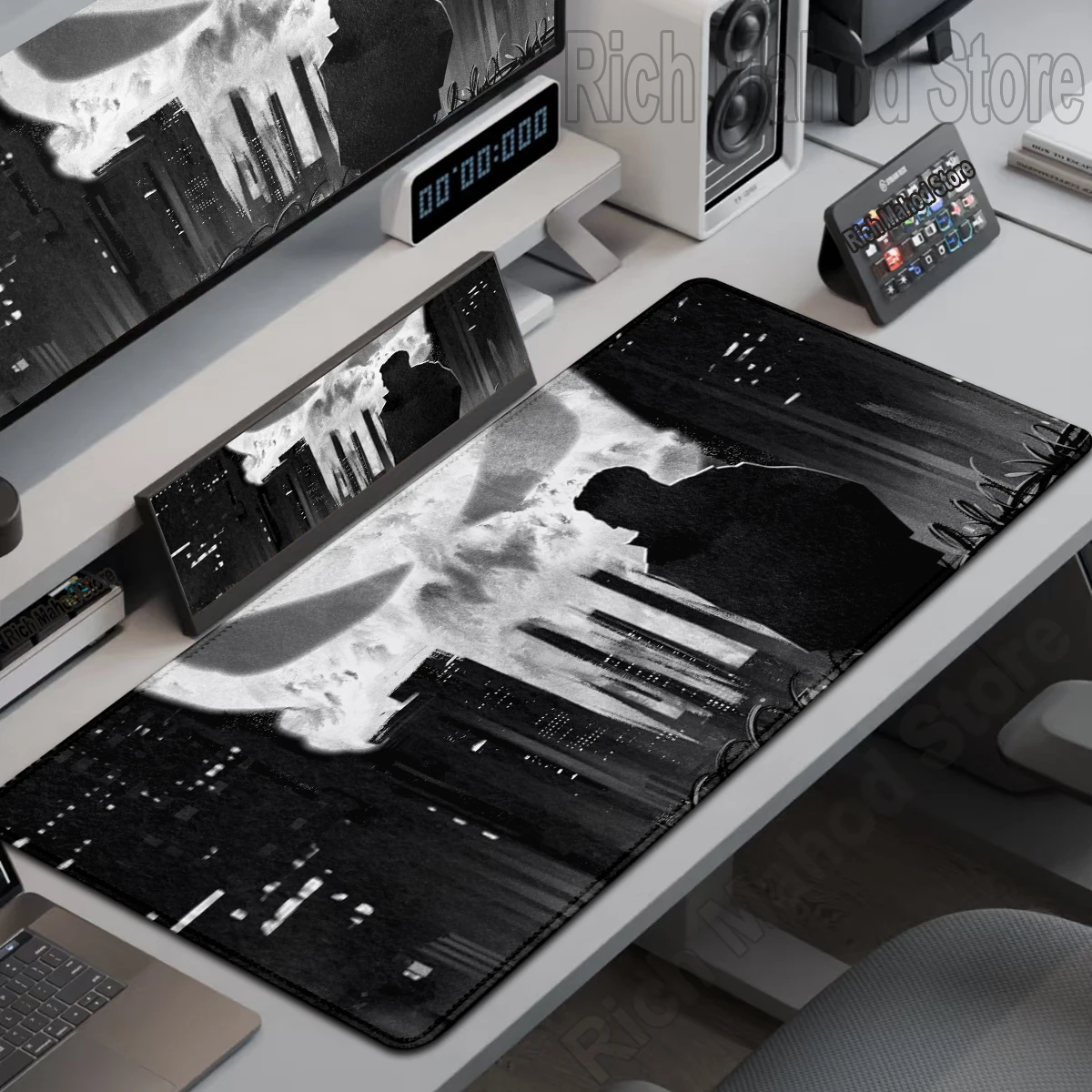 

Gamer Keyboard Mousepad Punisher Mouse Pad Extended PC Cabinet Desk Mat Pc Gamer Carpet Office Tablepad XXL Desks Accessories