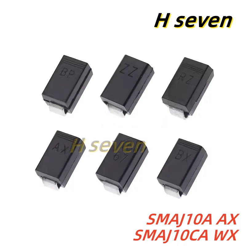 20pcs SMAJ10A AX SMAJ10CA WX Patch TVS Transient Transient-voltage-suppression Diode SMA DO-214AC 10V