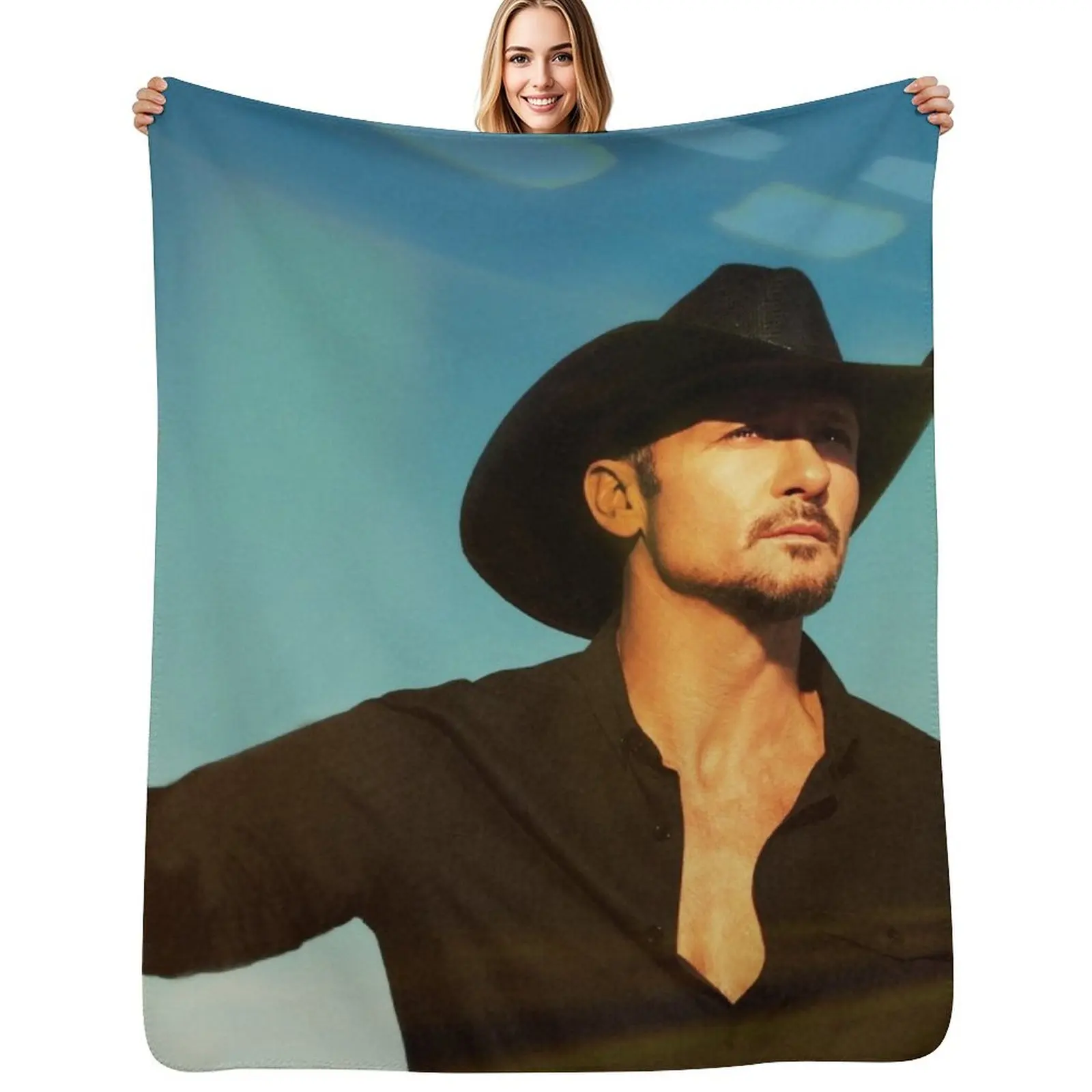 

Tim Mcgraw Long Think About Throw Blanket Shaggy Furry Soft Blanket for Bedroom Living Room