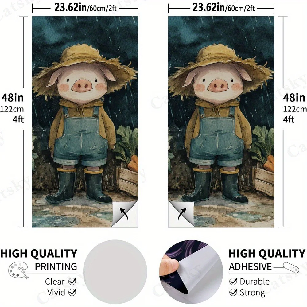 Pig with Hat in Rain - Sandbag Board for Fitness Training, Heavy-Duty Wear-Resistant Sandbag Boards for Home Gym and Outdoor Wor