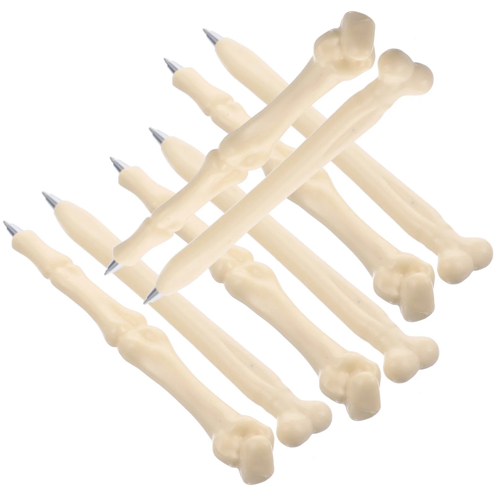 

8Pcs Bone Style Ballpoint Pens Quick Dry Ink Smooth Writing Practical Pens for School Office Party Goth Office Supplies