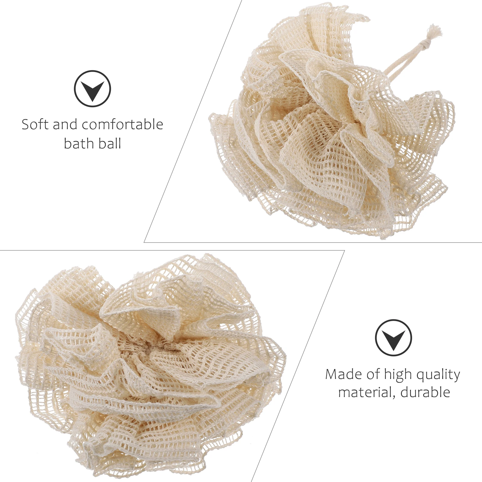 

2pcs Shower Bubble Balls Exfoliating Bath Scrubber Strong Foaming Mesh Body Cleaning Tool Remove Keratin Travel Home Use