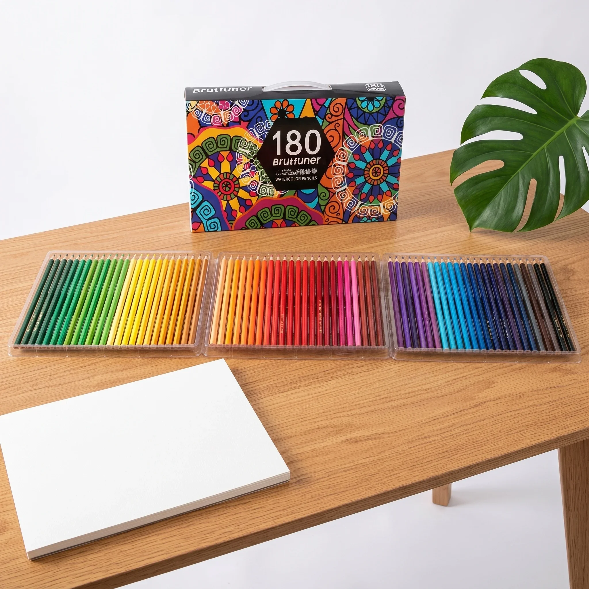 Watercolor Pencils 48/72/120/180 Professional Water Color Pencils Set Colored Pencils for Adult Coloring Book Blending Sketching