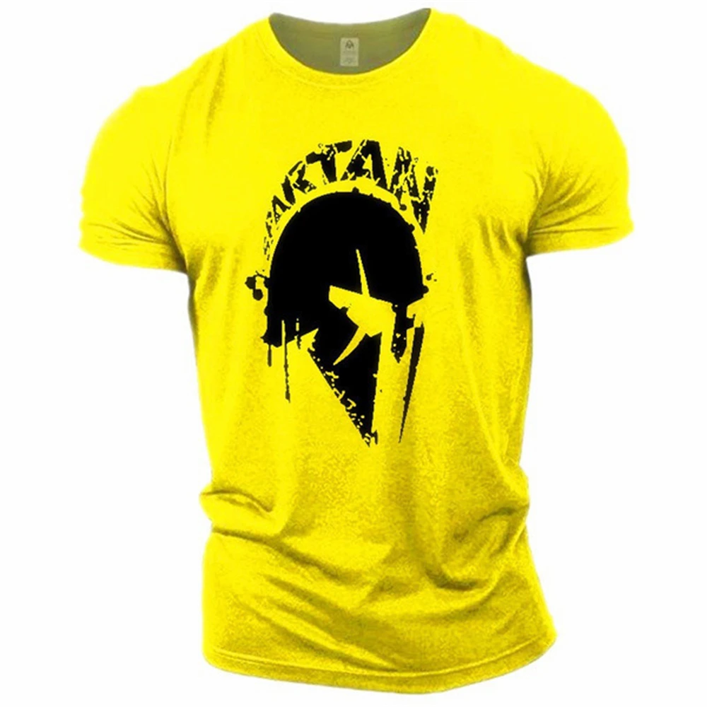 Vintage Men\'s T Shirt Spartan Print 3D T-Shirts Summer Short Sleeve Tops Personality Streetwear Oversized Tee Shirt Men Clothes