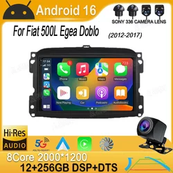Android 16 CarPlay Car Radio For Fiat 500L Egea Doblo 2012-2017 Multimedia Autoradio DSP Video Player Audio Navigation Stereo