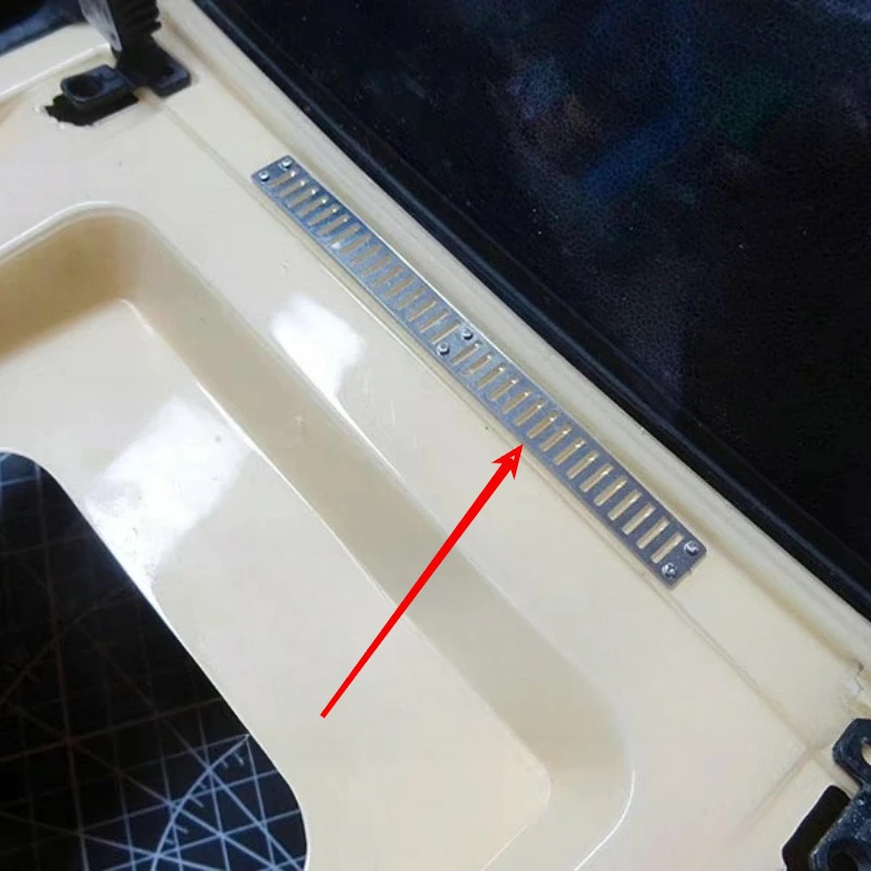 For RGT EX86190 LC76 1/10RC Metal Photo-Etched Hood Intake Grille & Rain Guard Decoration Set Body Scale Detailing Upgrade Parts