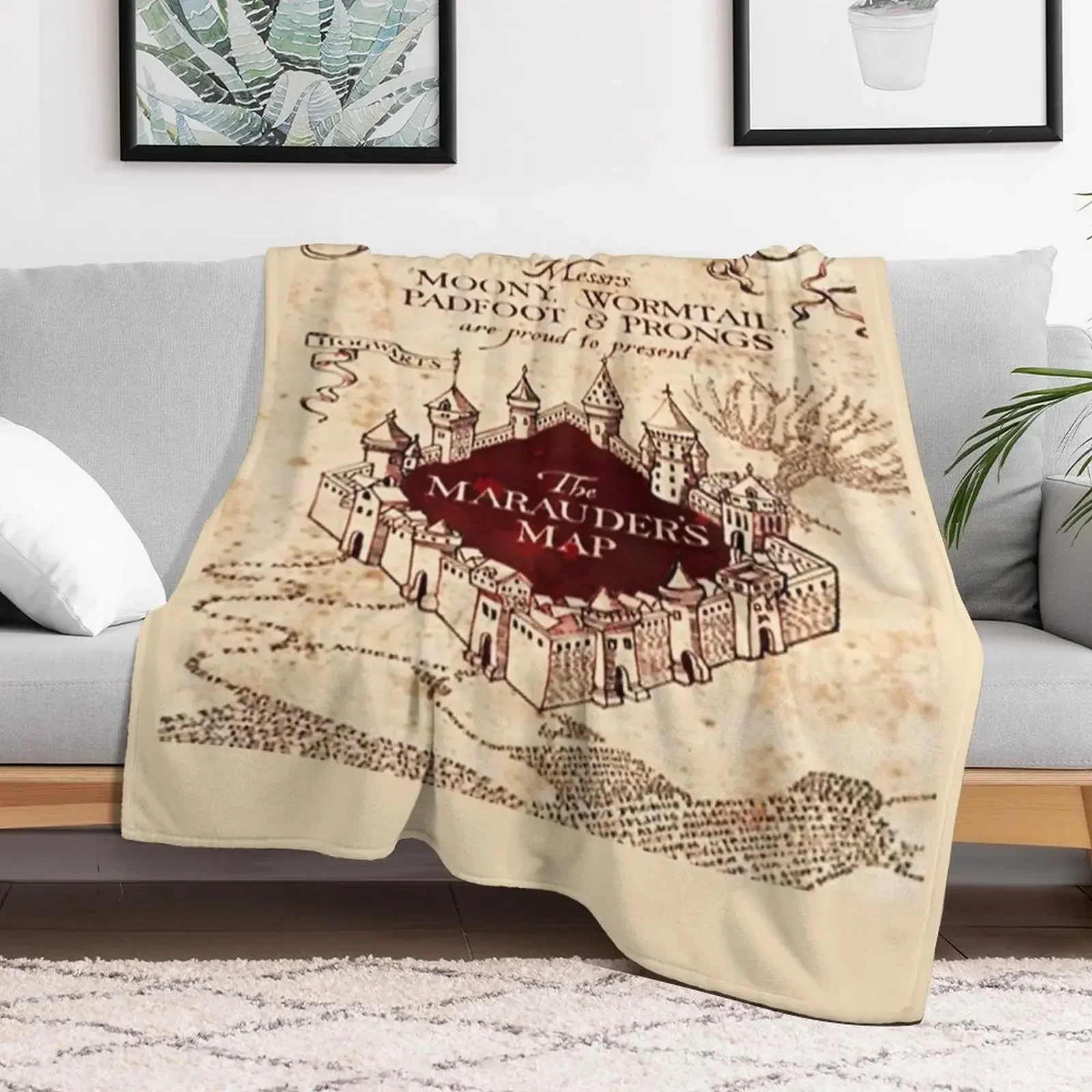 the marauder map Throw Blanket Soft Plaid for babies Summer Blankets