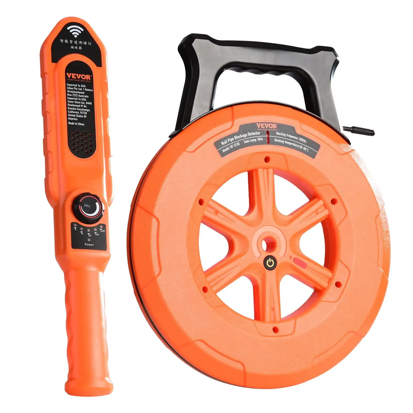 

Pipe Blockage Detector Locators - 100ft/30m Waterproof for PVC, Plastic, Metal Pipes