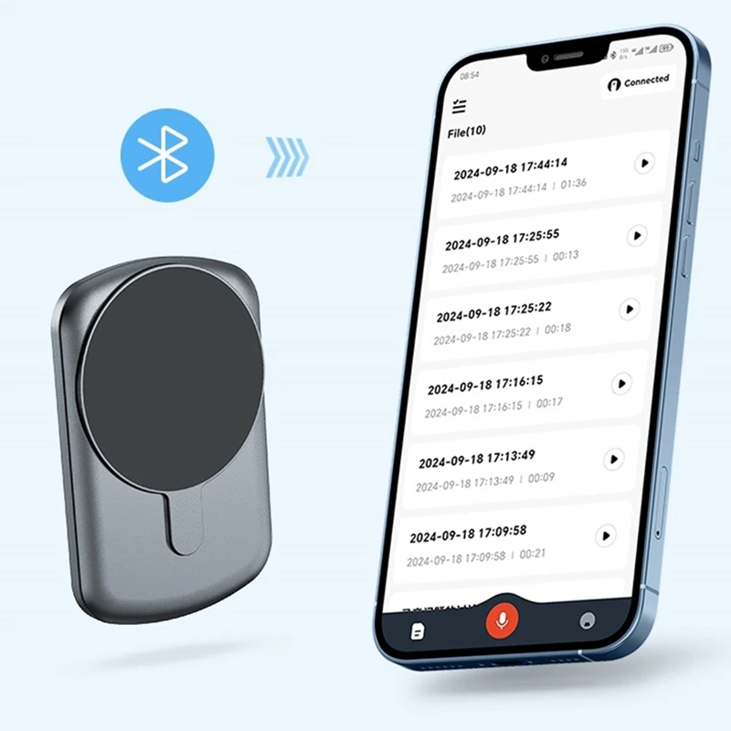 FFYY-Chatgpt-4 AI مكالمة هاتفية مسجل صوت صغير Espia APP التحكم في الصوت مترجم 64GB الإملاء لنظام IOS أندرويد