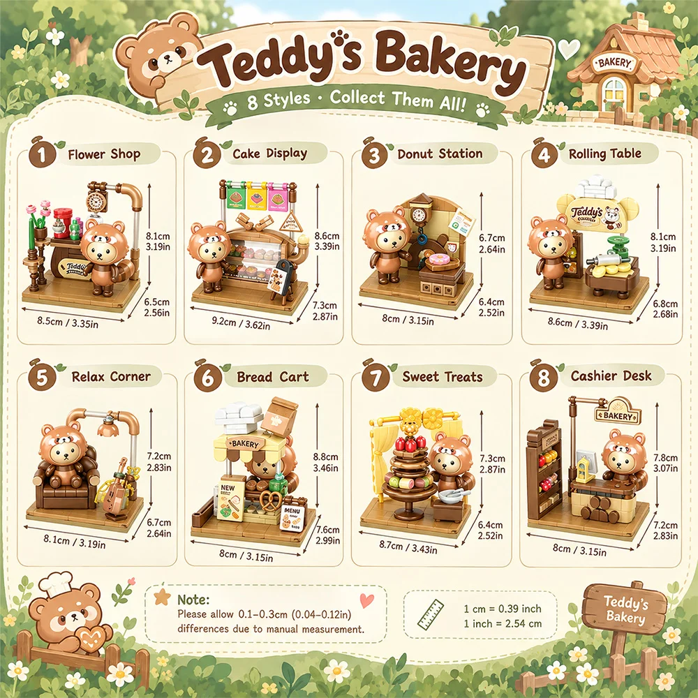 Teddy's Bakery Yapım Blokları, - Kids Toys Quality incelemesi ve fiyatı