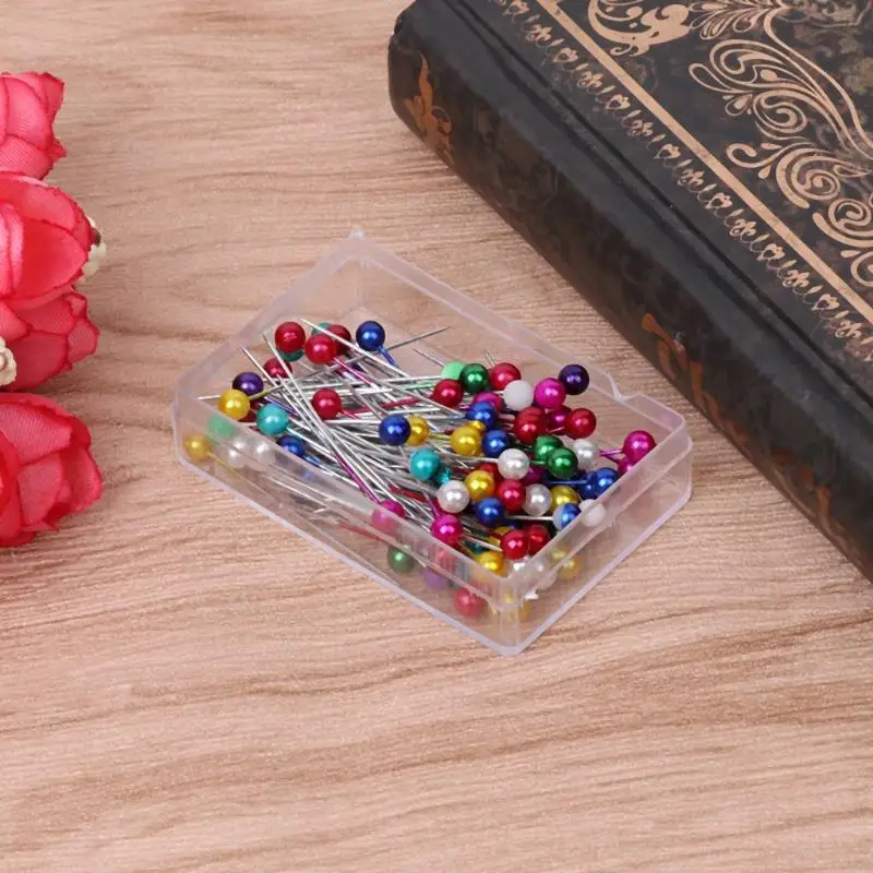 K3KD موقع دبابيس 100pcs/مجموعة مع رؤوس ملونة دبابيس مستقيمة أداة تحديد خريطة السفر