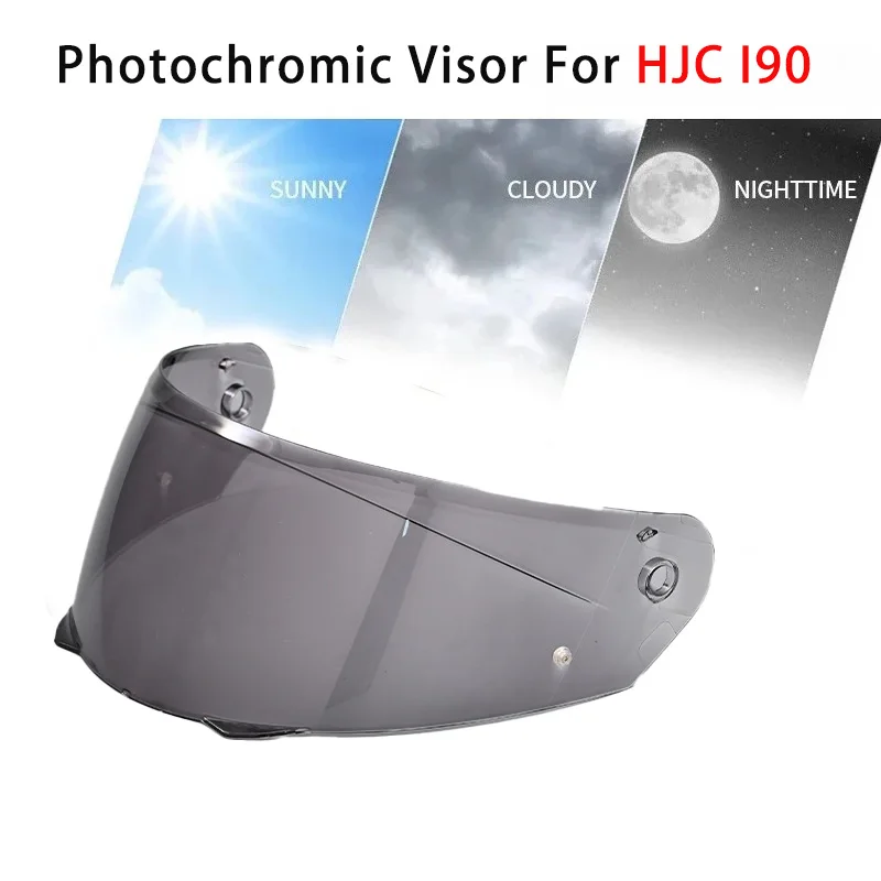 HJ-33 Photochromic Helmet Visor For HJC hj-33 i90 i91 Motorcyele Helmet Lens Anti-UV Windproof Motorcycle Accessories
