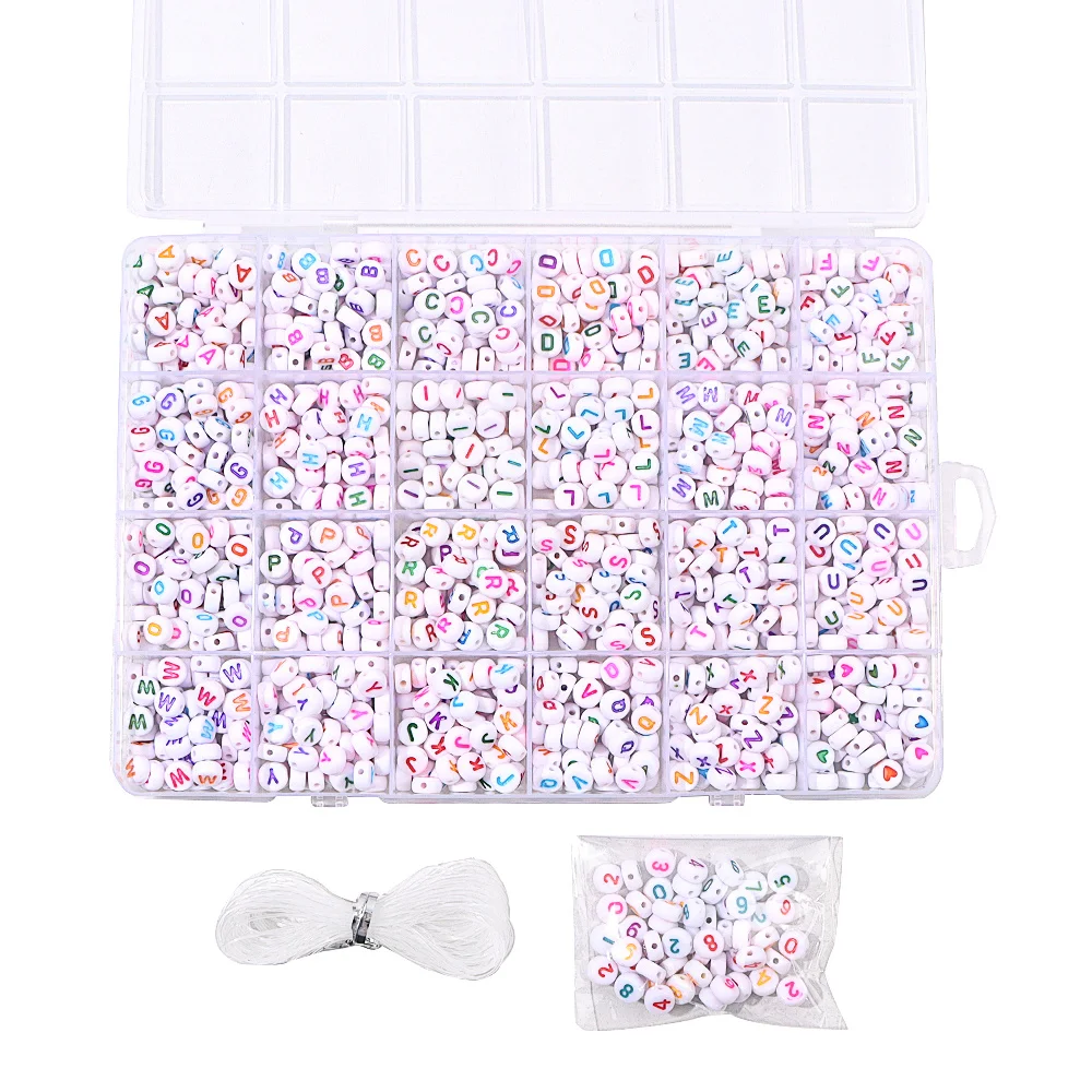 Alphabet Jewelry Making Kit 52/1250pcs Colorful Letter Beads and Bead Combinations Charming Bracelet Set DIY Jewelry Accessories
