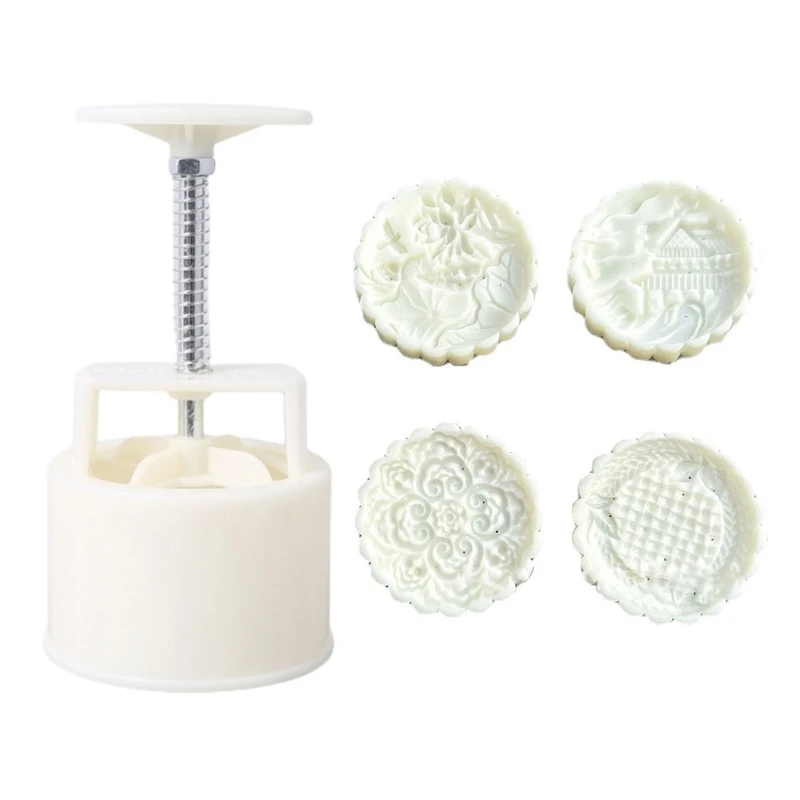 

Scenery Pastry Mooncake Cake Moulds Mooncake Moulds Hand Pressure Gadgets Plastic Material Baking Accessories