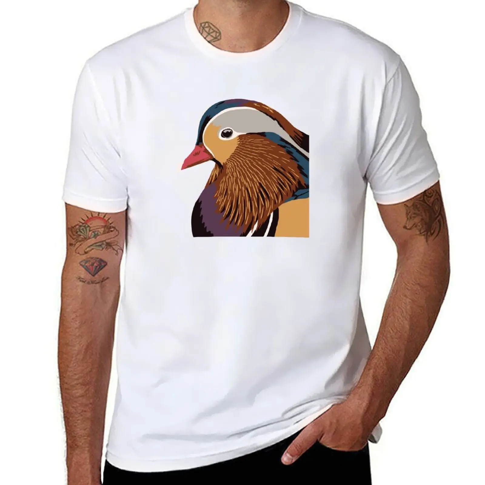 

shirts Mandarin t T-Shirt dark t - man shirt 100% for man cotton shirts Portrait funny humor Male t Duck
