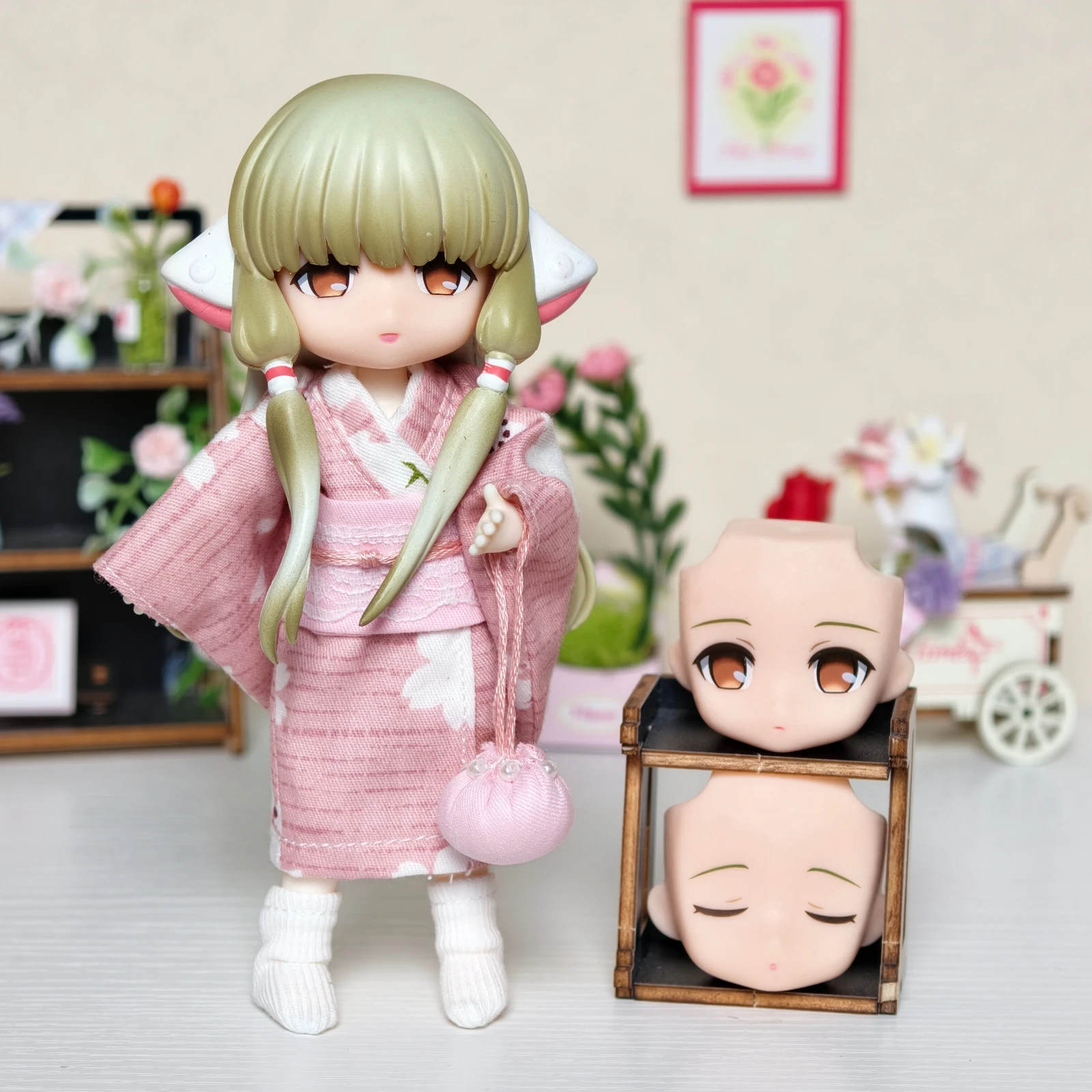 Set Completo di Vestiti per Bambole OB11 Chobits Chi, Realizzati a Mano, di Alta Qualità, con Viso Sostituibile, per Collezionisti, Regalo di Compleanno ﻿