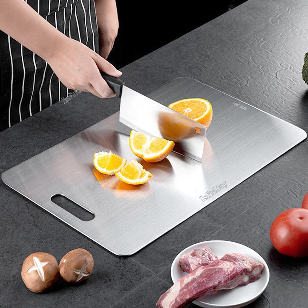 Thickened 316 Stainless Steel Cutting Board Antibacterial and Mildew-proof Household Cutting Board Kitchen Kneading Dough Board