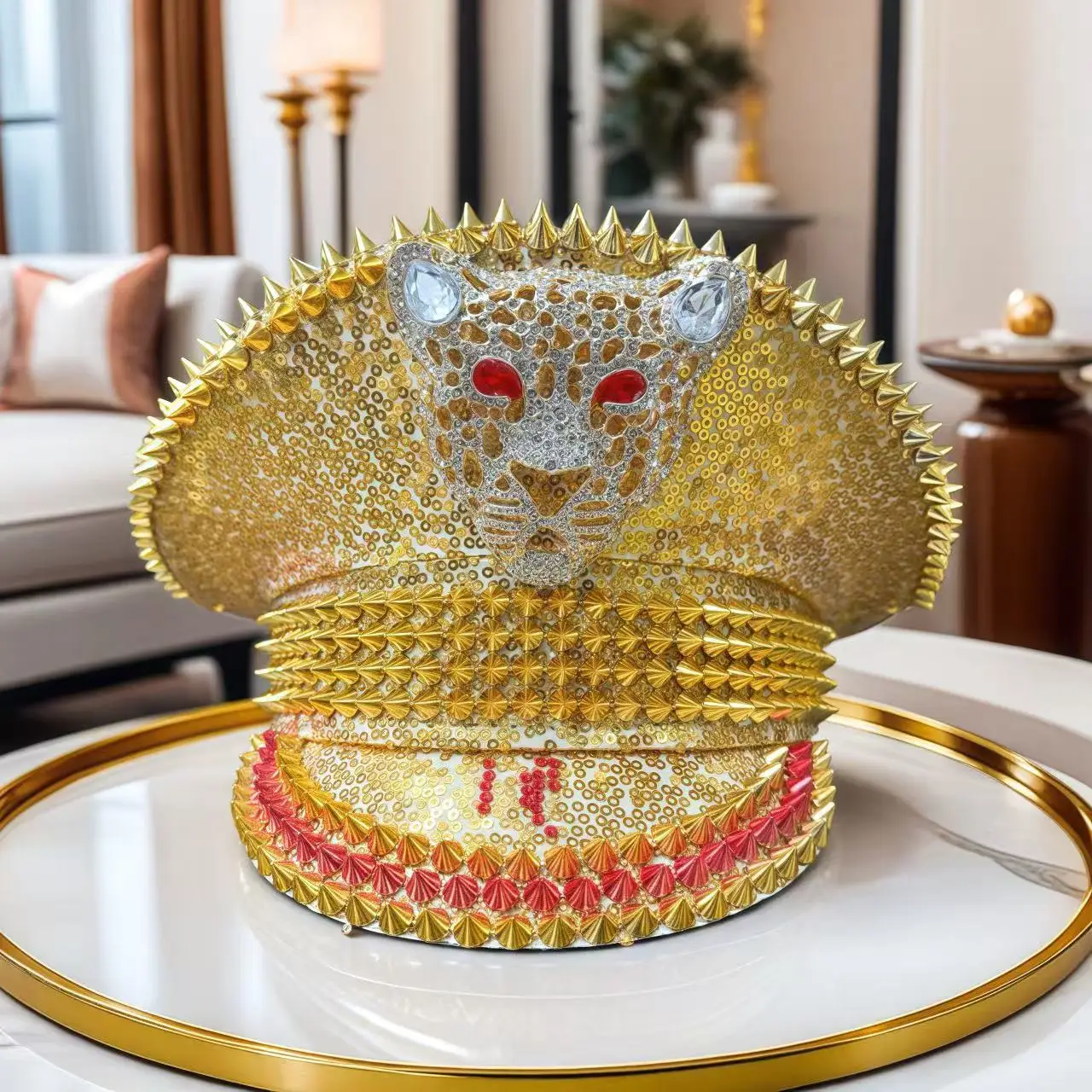 Czapka Kapitańska HongLuan z Żółtą Laserową Skórzaną Pętelką, Ozdobiona Cyrkoniami, Czapki Wojskowe dla Kobiet, Akcesoria na Festiwale Rave i Czapka Imprezowa dla Mężczyzn