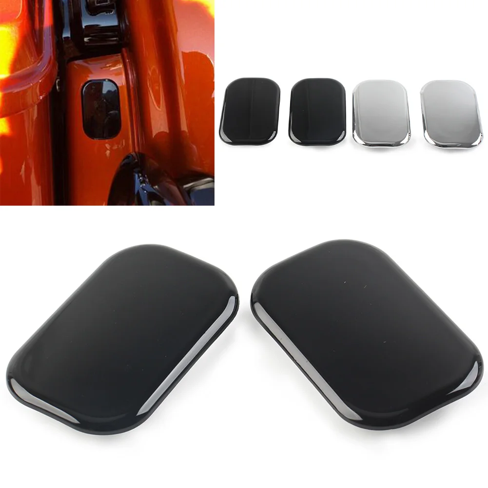 

1Pair Motorcycle ABS Antenna Hole Plug Filler Cover For Harley Davidson Road Street Glide King FLHR Chrome/Glossy Black