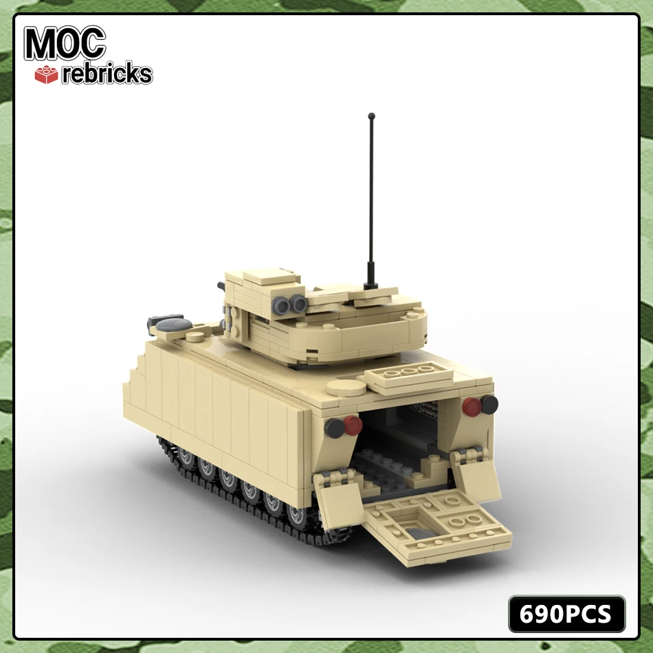 MOC Military Series M113 Armor US Army Infantry Fighting Vehicle Parts Set Building Block Model Kids Gift Educational Toys