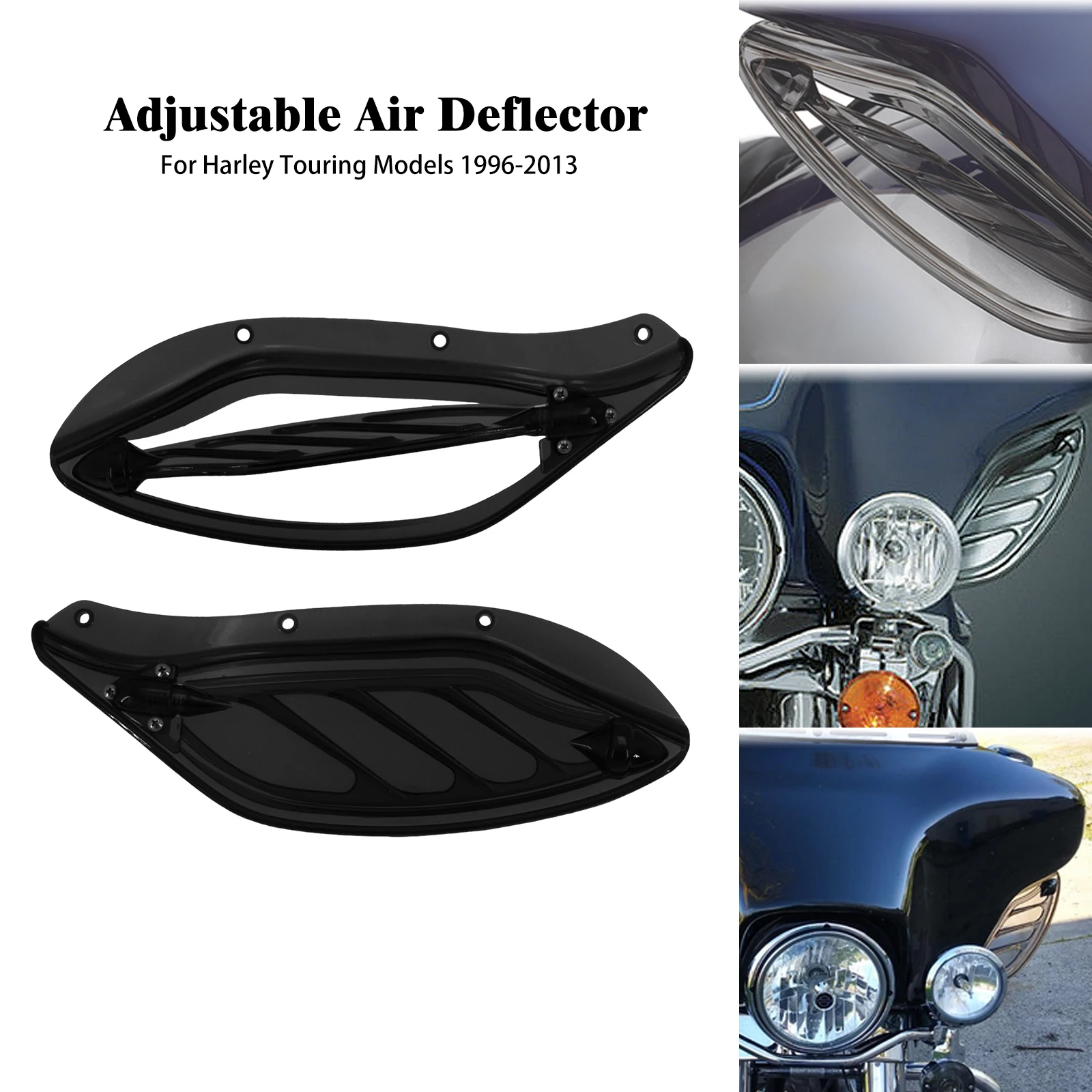 Motocykl ABS regulowana przednia szyba boczne skrzydło deflektor powietrza Fairing dla Harley Touring Electra Glide przemieszczanie się po ulicy CVO 1996-2013