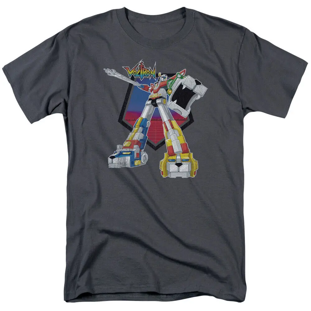 Voltron Blazing Sword T Shirt Mens Licensed Cartoon Merchandise Charcoal