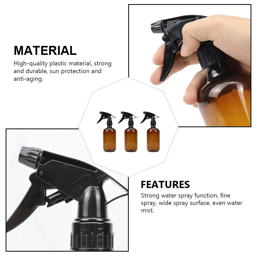 

3Pcs 500ml Plastic Sprayer Watering Can Kettle Spray Bottles Durable Strong Wide Spray Even Mist Gardening Supplies